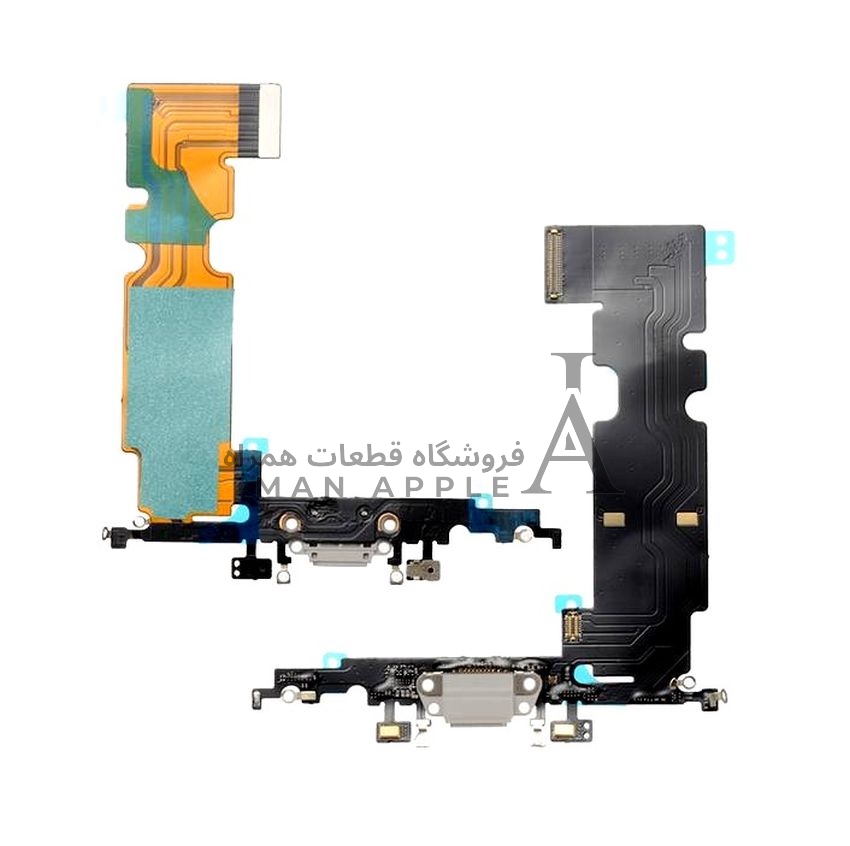 فلت شارژ سری‌های اپل آیفون 8Plus از فروشگاه قطعات همراه ایمان اپل، مناسب برای تعمیر و تعویض قطعات آسیب‌دیده.